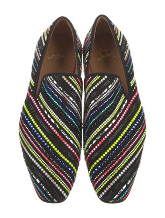 Christian Louboutin Suede Striped Loafers