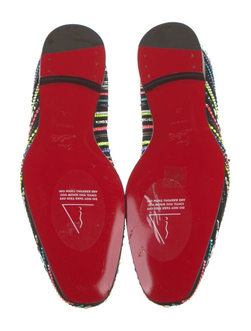 Christian Louboutin Suede Striped Loafers