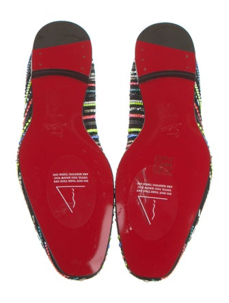 Christian Louboutin Suede Striped Loafers