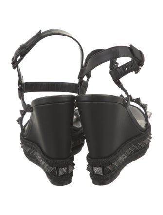 Christian Louboutin Leather Studded Accents Espadrilles