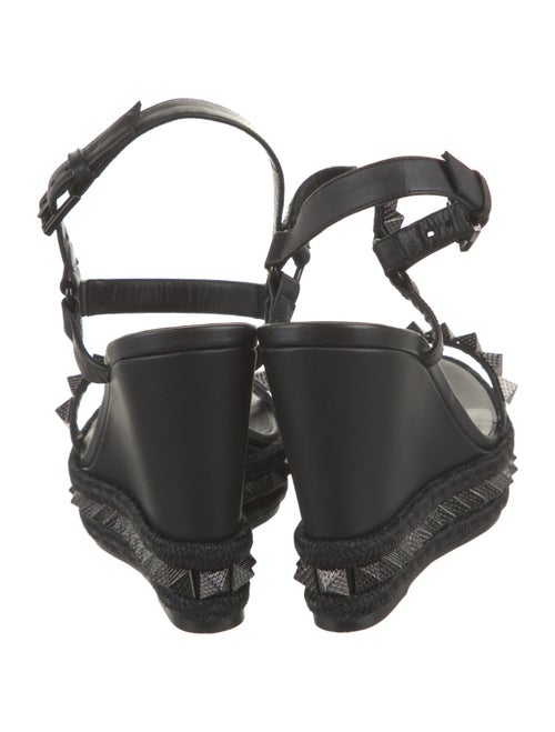 Christian Louboutin Leather Studded Accents Espadrilles