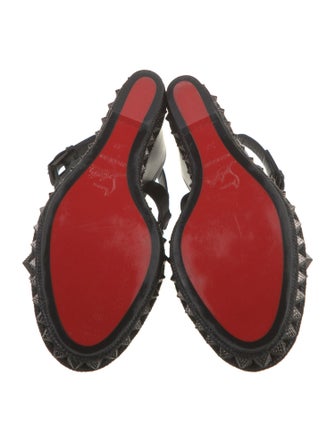 Christian Louboutin Leather Studded Accents Espadrilles