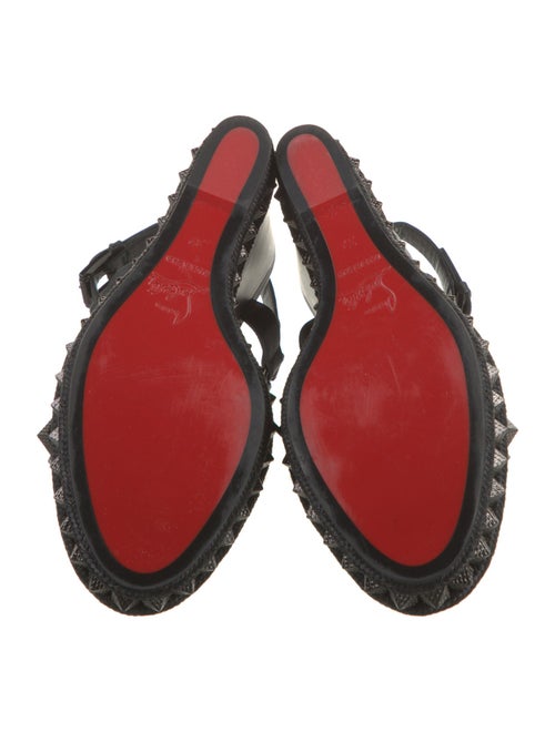 Christian Louboutin Leather Studded Accents Espadrilles