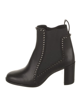 Christian Louboutin Spike Accents Leather Chelsea Boots
