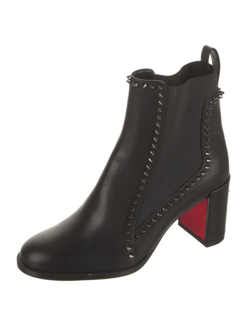 Christian Louboutin Spike Accents Leather Chelsea Boots