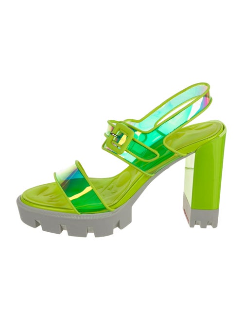 Christian Louboutin PVC Printed Slingback Sandals