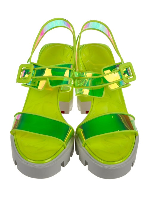 Christian Louboutin PVC Printed Slingback Sandals