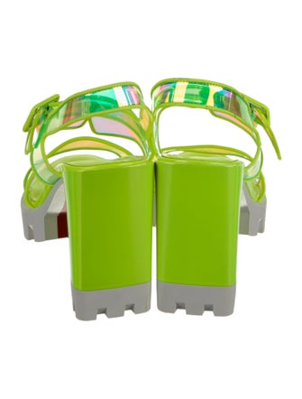 Christian Louboutin PVC Printed Slingback Sandals