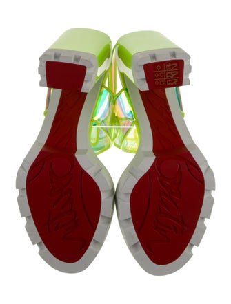 Christian Louboutin PVC Printed Slingback Sandals