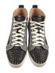 Christian Louboutin Spike Accents Animal Print Sneakers
