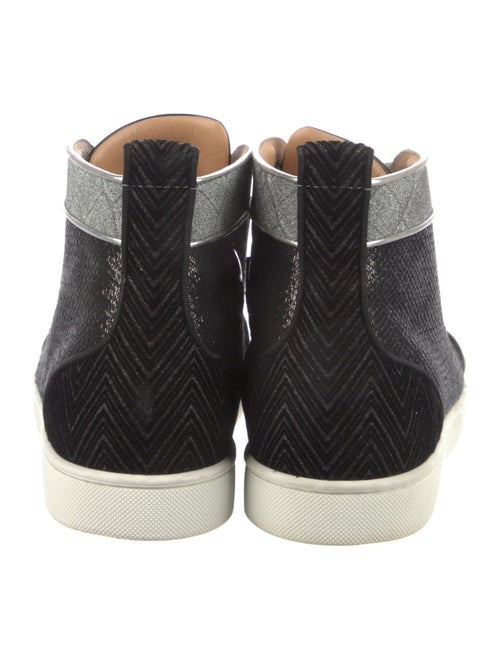 Christian Louboutin Spike Accents Animal Print Sneakers