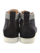 Christian Louboutin Spike Accents Animal Print Sneakers