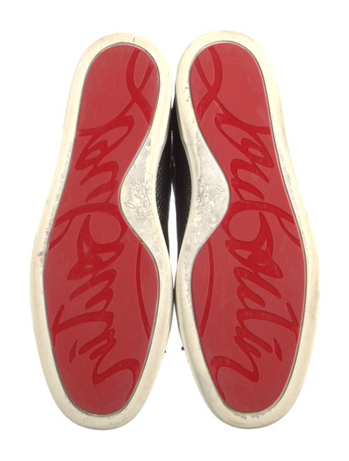 Christian Louboutin Spike Accents Animal Print Sneakers
