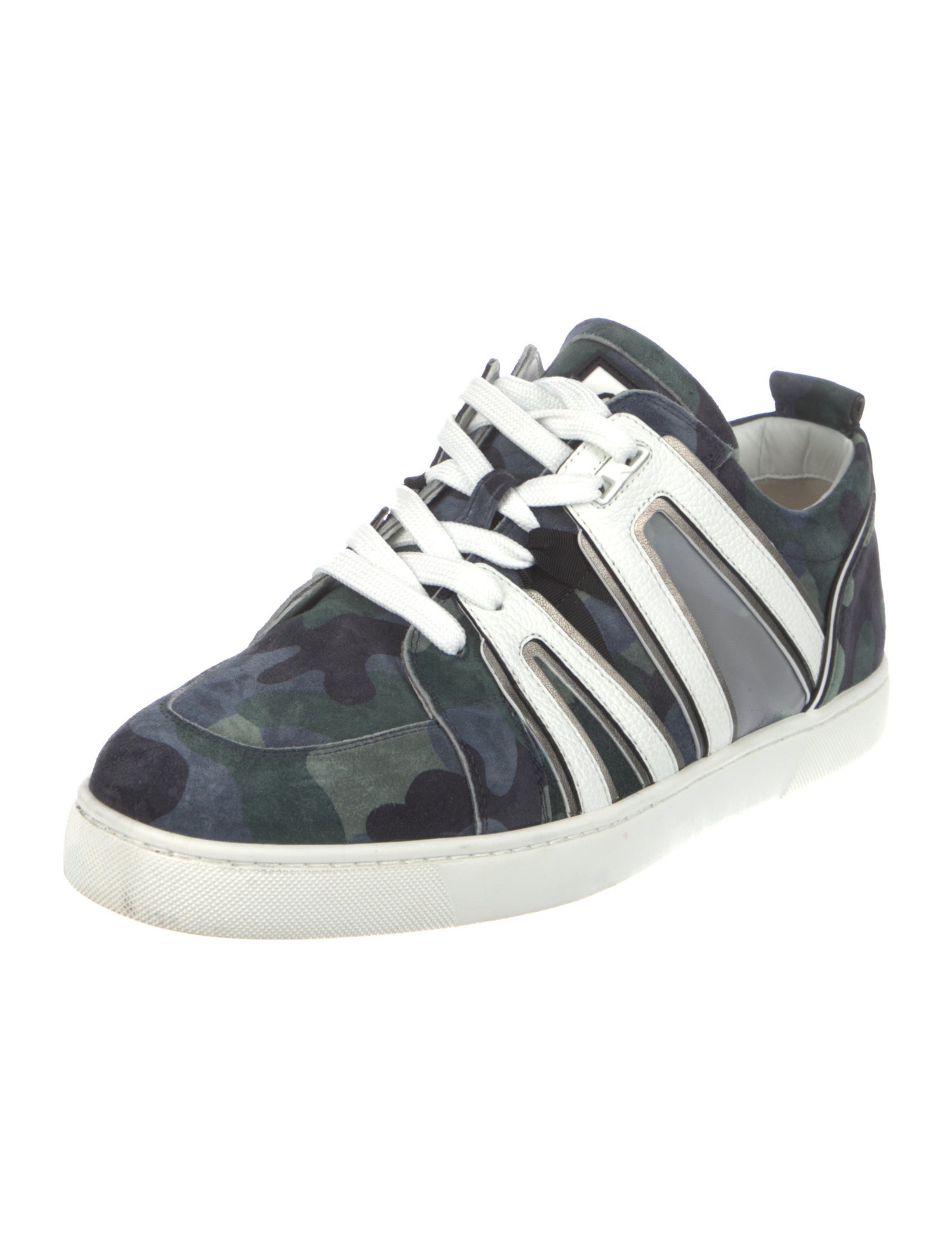 Christian Louboutin Suede Printed Sneakers