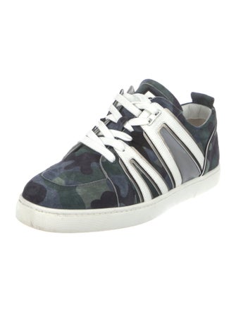 Christian Louboutin Suede Printed Sneakers