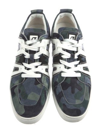 Christian Louboutin Suede Printed Sneakers