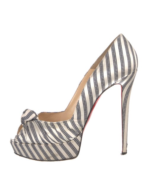 Christian Louboutin Satin Printed Pumps