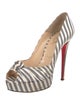 Christian Louboutin Satin Printed Pumps