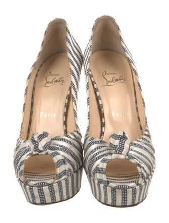 Christian Louboutin Satin Printed Pumps