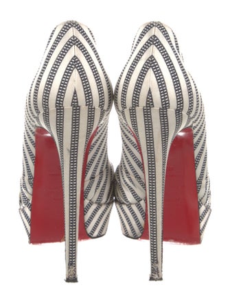Christian Louboutin Satin Printed Pumps