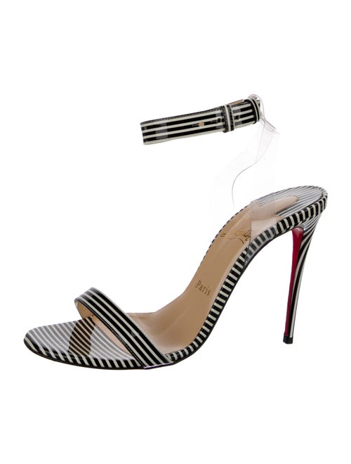Christian Louboutin Patent Leather Striped Sandals