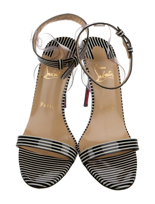 Christian Louboutin Patent Leather Striped Sandals