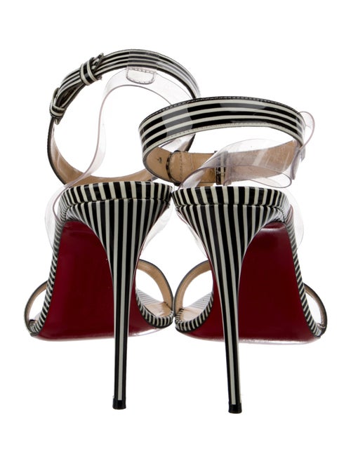 Christian Louboutin Patent Leather Striped Sandals