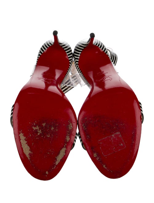 Christian Louboutin Patent Leather Striped Sandals