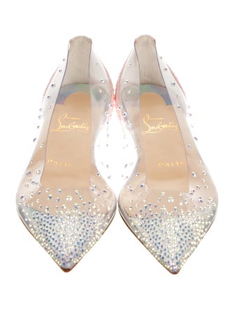 Christian Louboutin PVC Crystal Embellishments Flats
