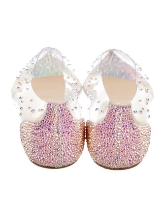 Christian Louboutin PVC Crystal Embellishments Flats