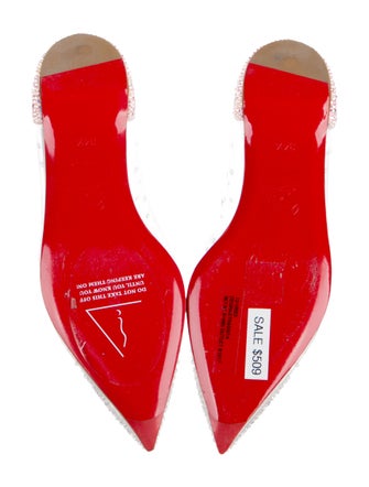 Christian Louboutin PVC Crystal Embellishments Flats