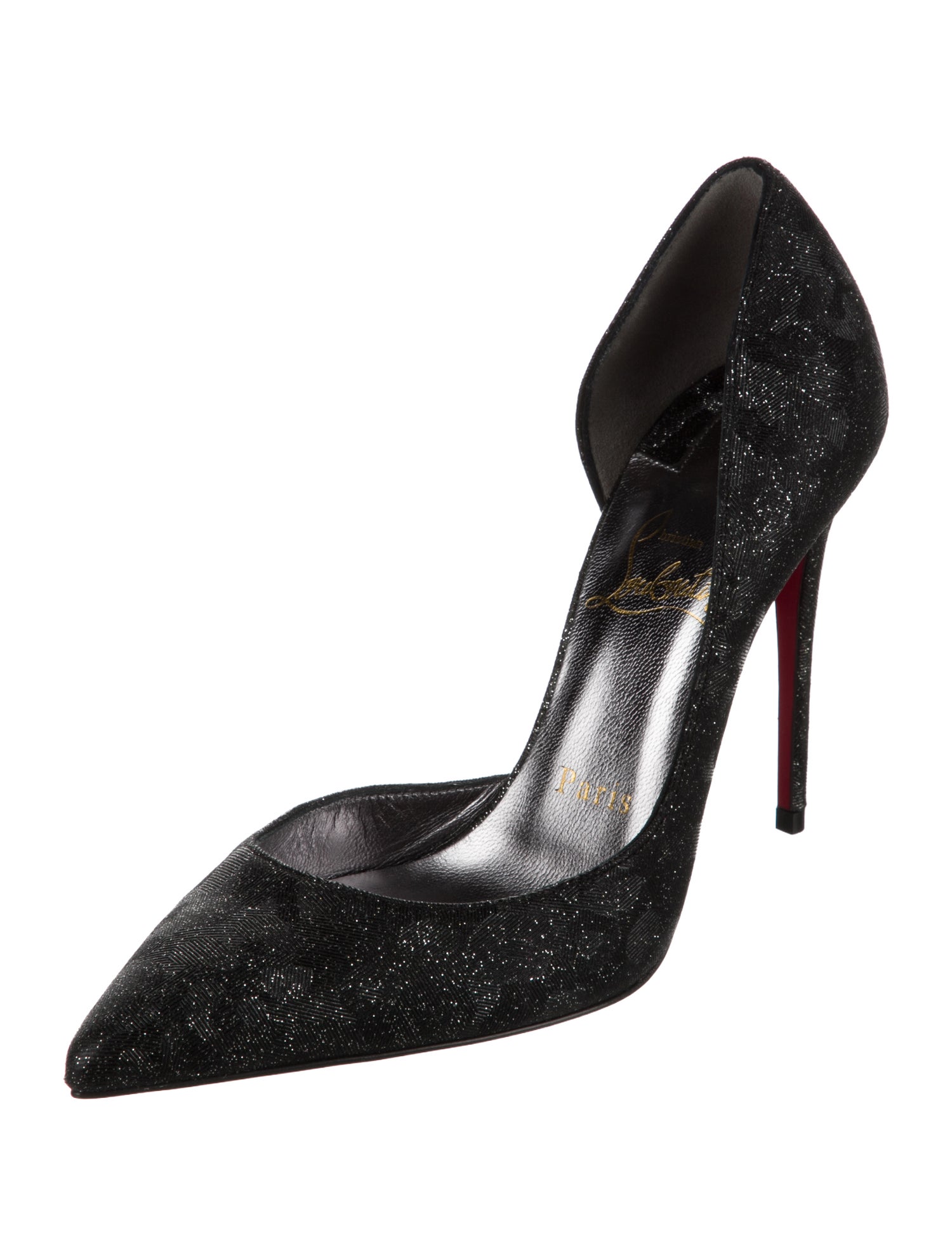 Christian Louboutin Glitter D'Orsay Pumps