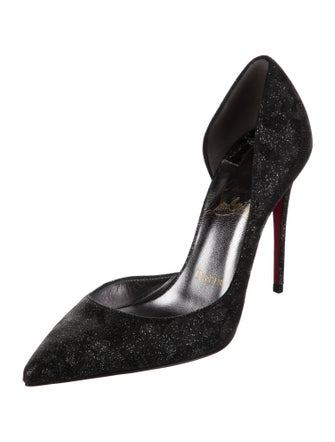 Christian Louboutin Glitter D'Orsay Pumps
