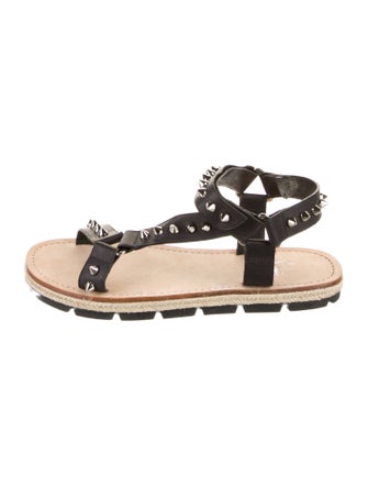 Christian Louboutin Spike Accents Leather Sandals