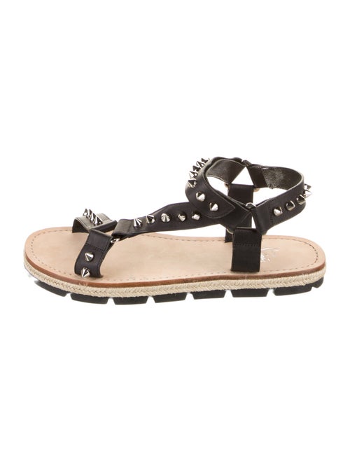 Christian Louboutin Spike Accents Leather Sandals