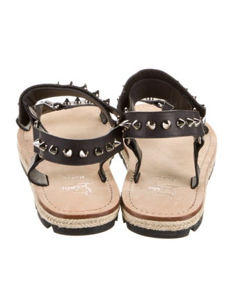 Christian Louboutin Spike Accents Leather Sandals