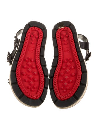 Christian Louboutin Spike Accents Leather Sandals