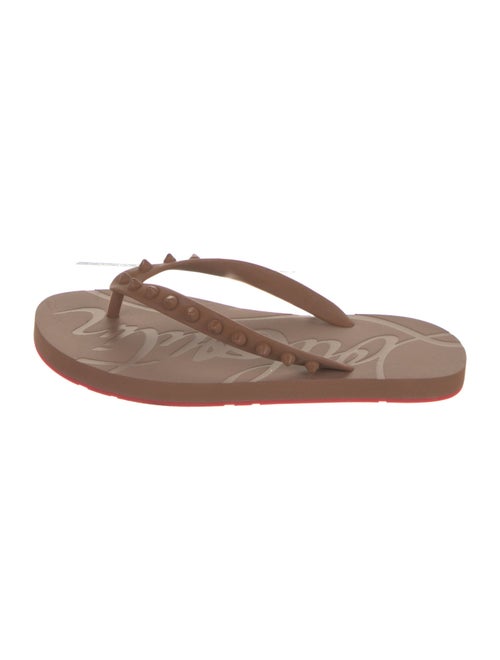 Christian Louboutin Rubber Studded Accents Flip Flops