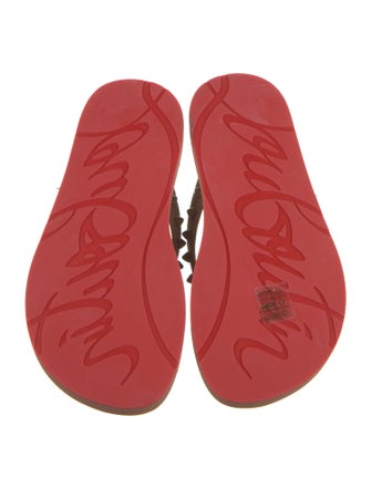 Christian Louboutin Rubber Studded Accents Flip Flops