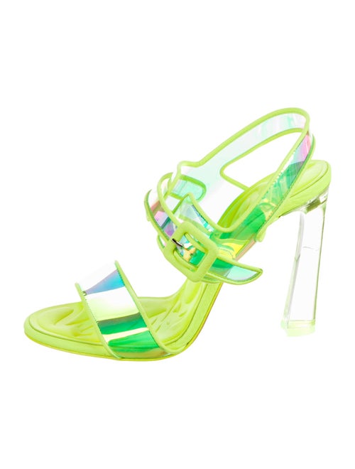 Christian Louboutin PVC Printed Slingback Sandals