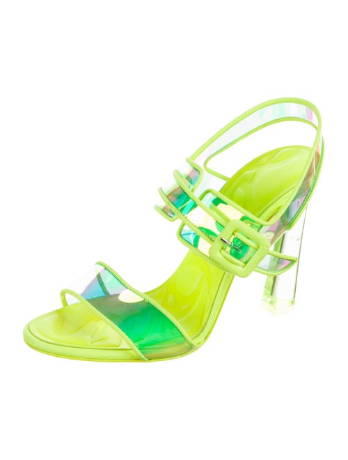 Christian Louboutin PVC Printed Slingback Sandals