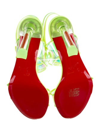 Christian Louboutin PVC Printed Slingback Sandals