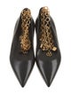 Christian Louboutin Leather Chain-Link Accents Ballet Flats