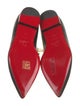 Christian Louboutin Leather Chain-Link Accents Ballet Flats