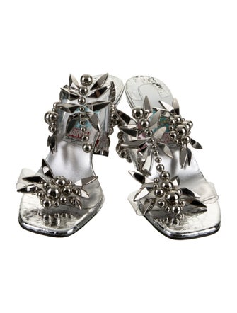 Christian Louboutin Rubber Studded Accents Flip Flops