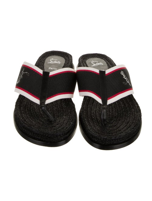 Christian Louboutin Leather Printed Slides