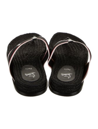 Christian Louboutin Leather Printed Slides