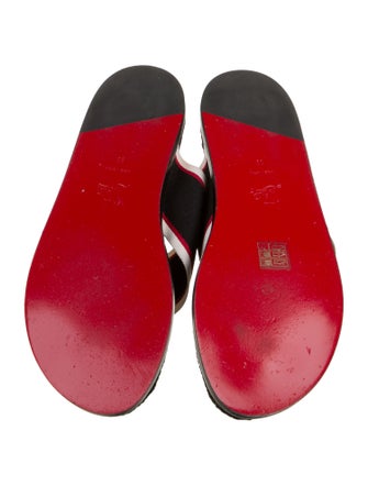 Christian Louboutin Leather Printed Slides