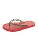 Christian Louboutin Spike Accents Rubber Flip Flops