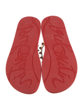 Christian Louboutin Spike Accents Rubber Flip Flops